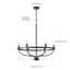 Luminaire de style lustre industriel rond classique 6 lumières Bellandra-141617960