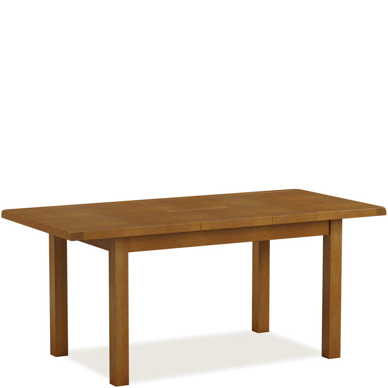 Churchwell Extendable Oak Dining Table, 76cm H x 125cm L x 85cm W 