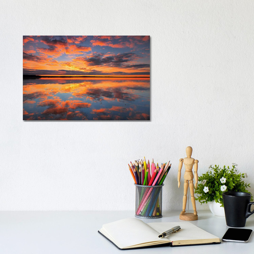 Canada, Saskatchewan, Prince Albert National Park. Sunrise On Namekus Lake. by Jaynes Gallery - Wrapped Canvas Gallery-Wrapped Canvas Giclée