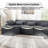 80.3" Wide 2-Piece Soft Chenille Upholstery Compression Loveseat Sofa With Pillows and Ottoman, No Assembly Required-1005447115
