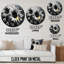 Horloge murale tournesols noirs et blancs-1740584478