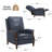 Liauro 32.3" Wide Genuine Leather Manual Push Back Recliner with Solid Wood Handrail-1636698621