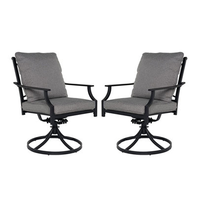Chaise de salle à manger pivotante avec coussin Alcron