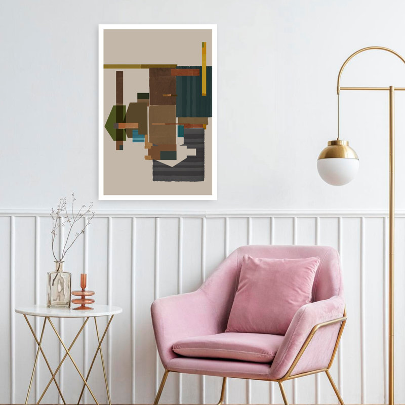Art mural contemporain abstrait Earthound, H 24 po x l 16 po