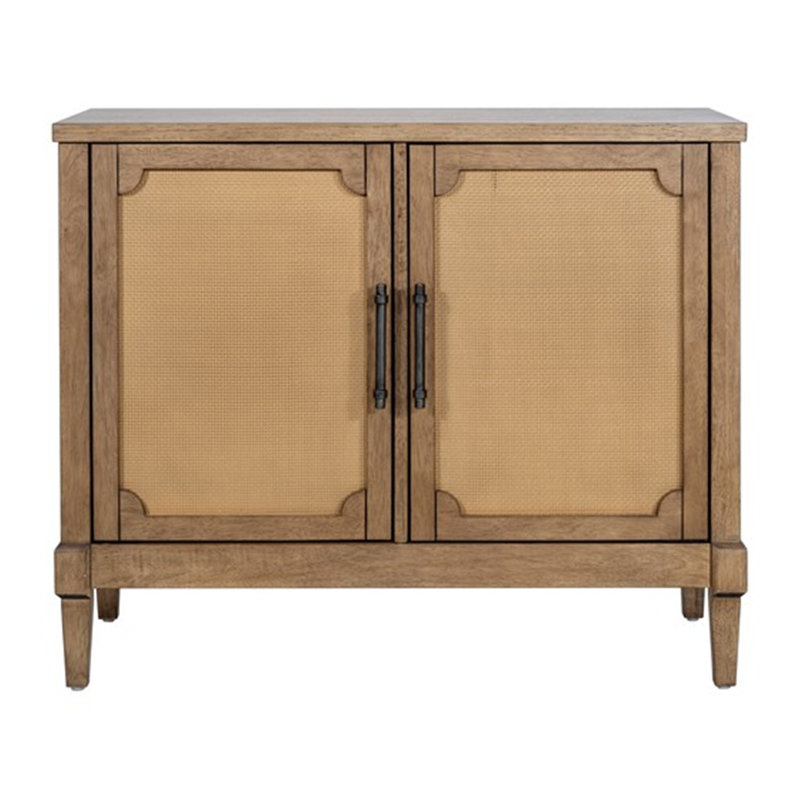 Woven Cane Accent Cabinet