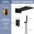Rainier 22" Rainfall Complete Shower System with with Rainfall & Waterfall Spray, Handheld and Rough-in Valve Included-62520456