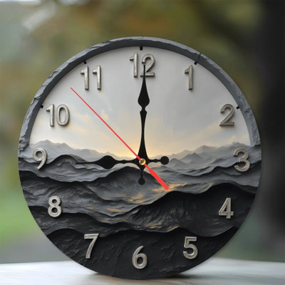 Sunset Waves Clock
