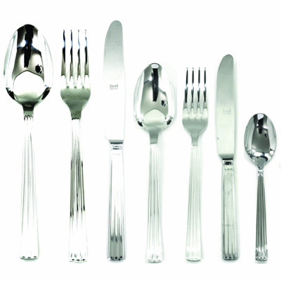 Mepra Sole Flatware Set With H/h Knives - 42 Pieces - Stainless Steel