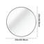 Miroir de salle de bain rond noir avec cadre en aluminium noir