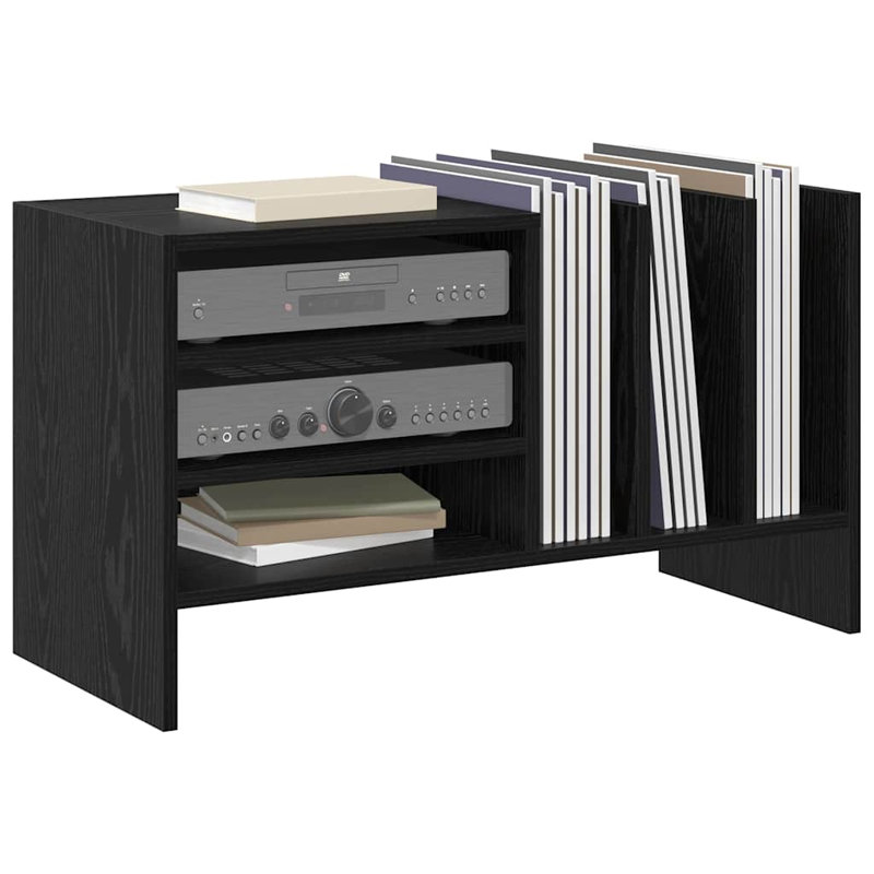 45cm H x 78.5cm W Bookcase, Black Oak