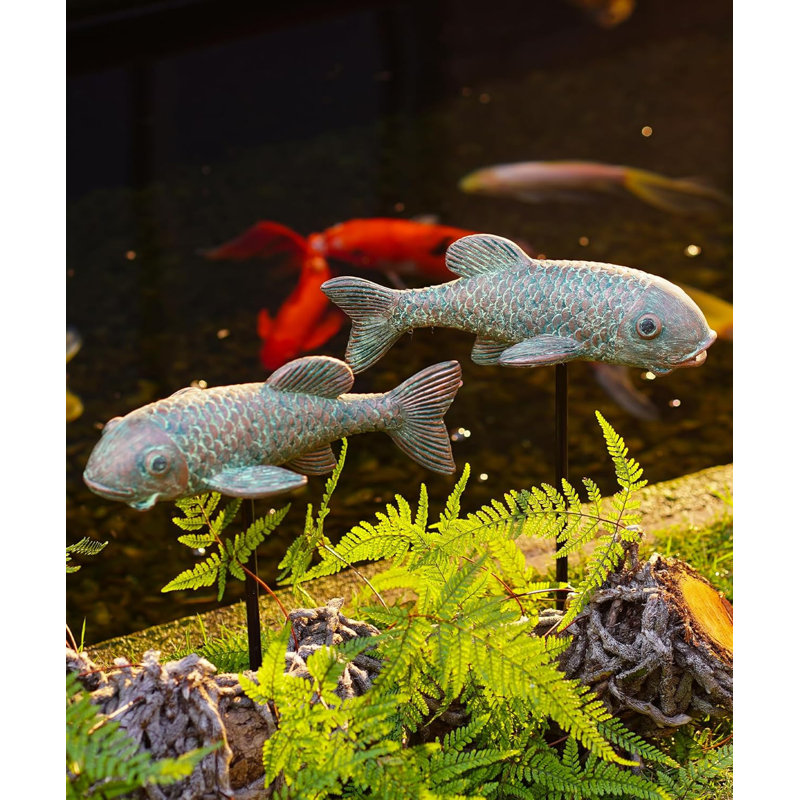 2-pack Koi Fish Garden Statues