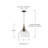 Ahlam 1 - Light Gray Wash/Iron Silk Single Pendant
