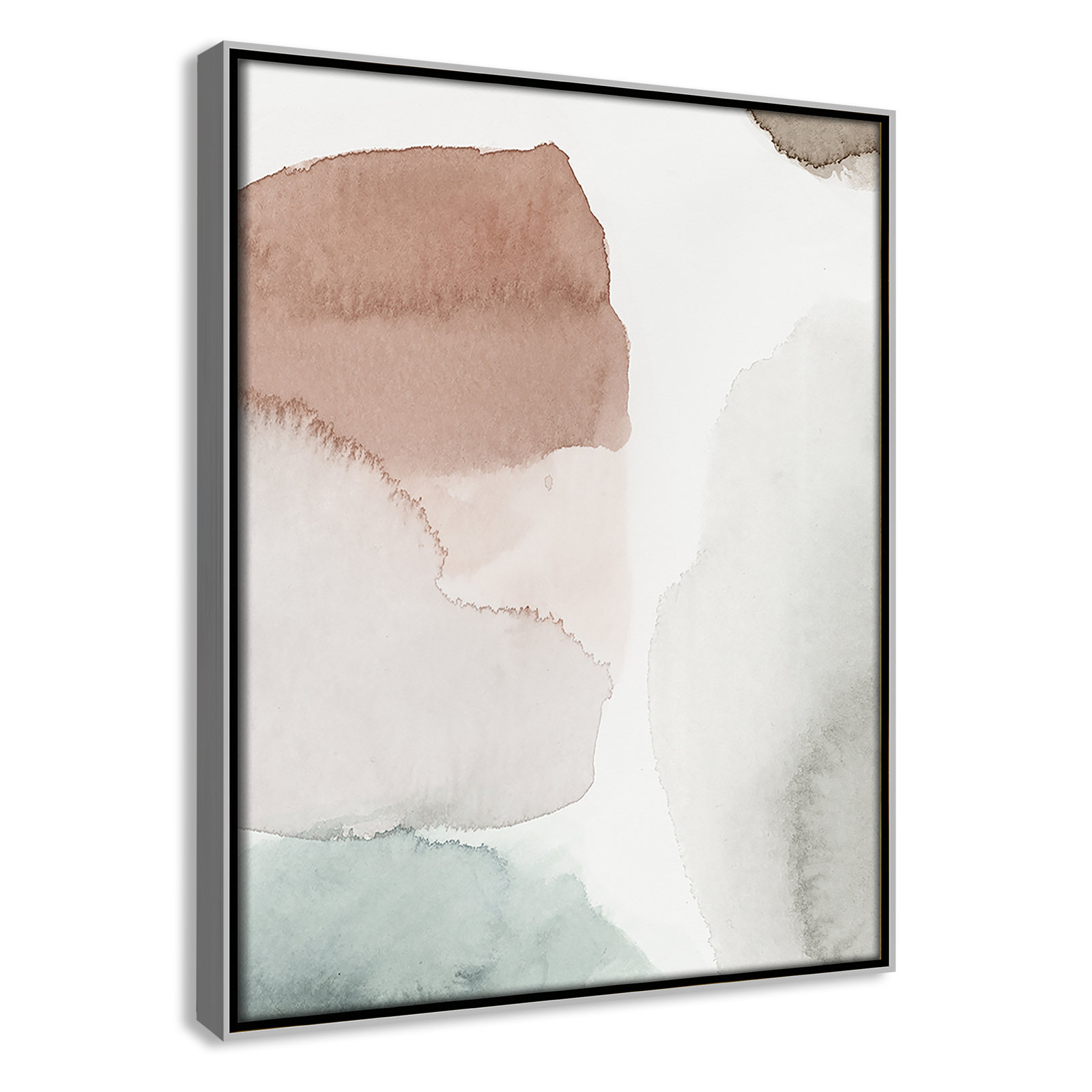 Weslyn "Hopeful II" Painting, 15.5" H x 12.5" W x 2" D, Silver Framed