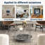 Table basse ronde en verre pour salon