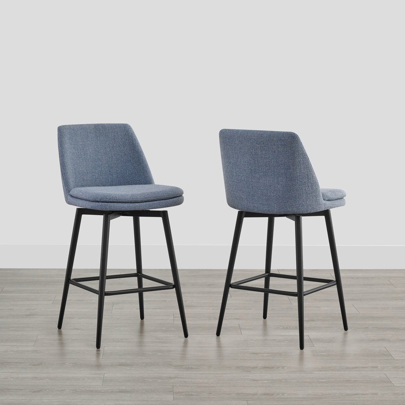 Tabouret Betzalel, Tabouret de comptoir (siège d'une hauteur de 27 p, Bleu