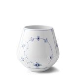 Blue Fluted Plain Blue/White Porcelain Table Vase