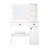 Bedroom Makeup Vanity With Adjustable Lights And Square Mirror - White Modern Desk 2 Drawers Storage Rotating Mirror, Ample Space, Intensity Settings