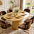 43.3" Extendable Dining Table with Hidden Storage & Sliding Door Base