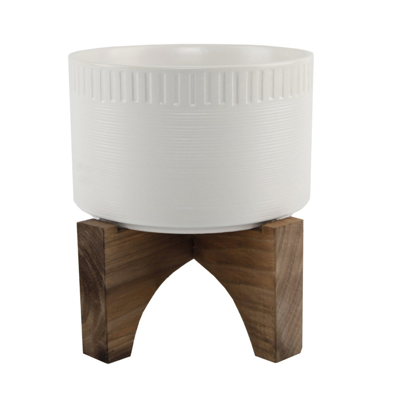 Hollingsworth Ceramic Pot Planter, Matte White