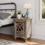 Table de chevet en bois gris antique