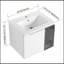Meuble-lavabo mural de 24 po avec lavabo en céramique, portes à fermeture en douceur et finition blanche brillante pour les salles de bain modernes-1605047869
