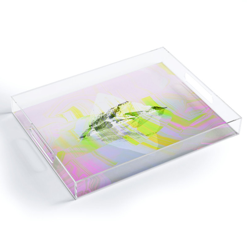 Plateau de table basse Tropical Iceberg, H 1 po x l 8 po x L 6 po