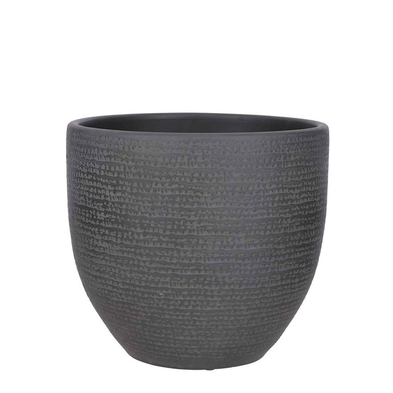 Cecilya Handmade Pot Planter, 32cm H x 35cm W x 35cm D, Grey