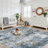 Modern Washable Rug 10x13 Contemporary Abstract Rug Non Slip TPR Backing Non Shedding Floor Covering Foldable Mat for Open Spaces Office Blue-1357862319-1357862313