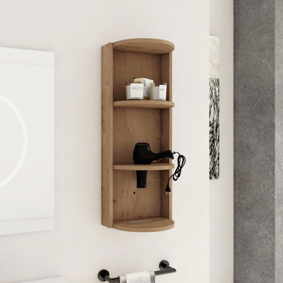 12" Bathroom Wall-Mounted Storage Rack, Float Mounting Design,(KD-Packing)
