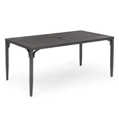 Table de salle à manger d'extérieur en aluminium Calliann - Gris