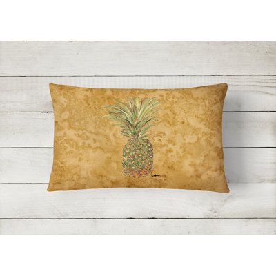 Pineapple Outdoor Reversible Throw Pillow