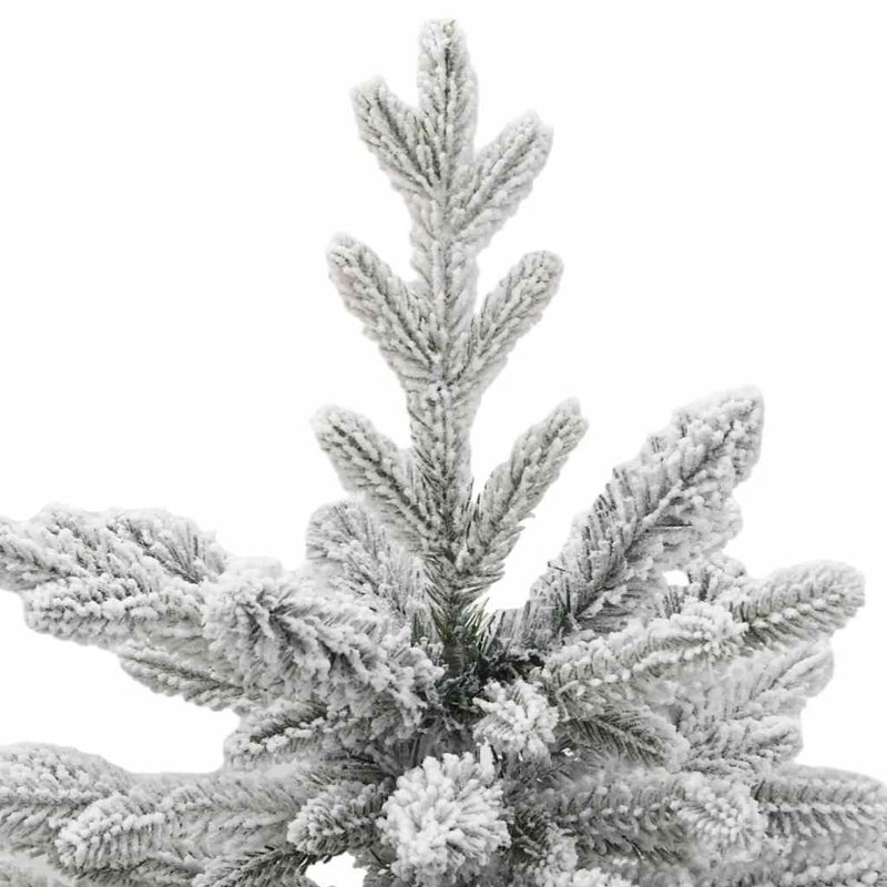 Artificial Hinged Christmas Tree White PE and PVC, 4.92 ft