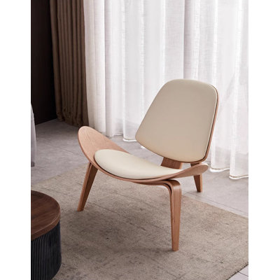 Upholstered Leather Accent Chair
