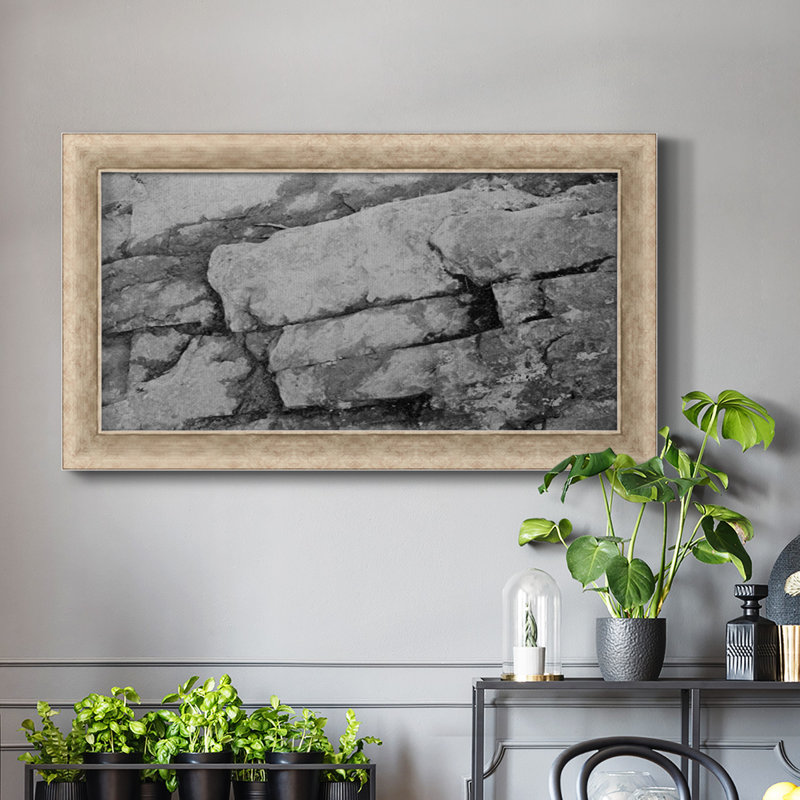 Found Textures Xiii, reproduction d'art sur toile, H 21 po x l 37 po x P 1,25 po, Toile avec cadre gris / noir