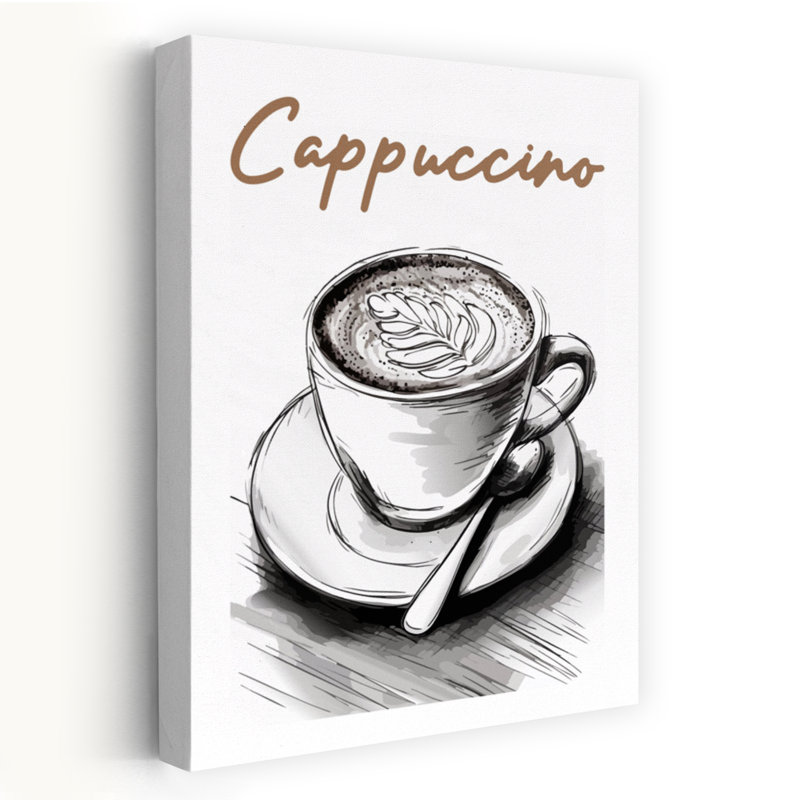 Cappuccino Latte Art by Andreas Magnusson - Wrapped Canvas Print, 45.72 cm H x 30.48 cm W