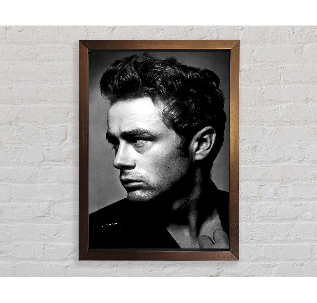 James Dean Classic B N W Gerahmter Druck