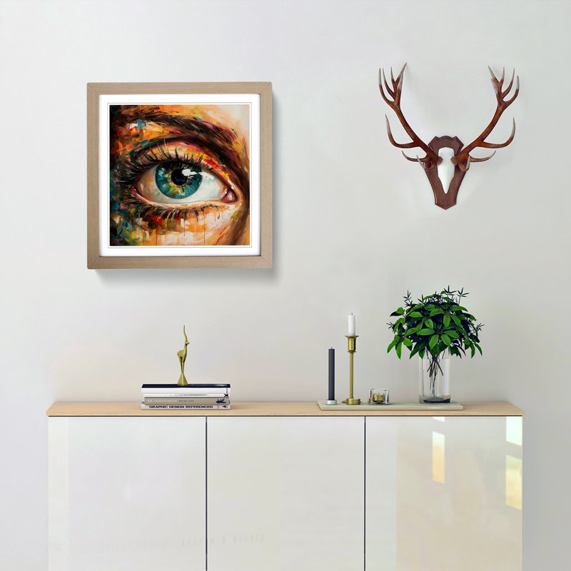 Single Picture Frame Print on Wood, Oak