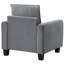 Fauteuil d'appoint rembourré à accoudoirs roulés gris Dixon