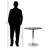 Julia Round Dining Table in Black and Chrome Metal Finish, 29.41'' H X 28.59'' W X 28.59'' D