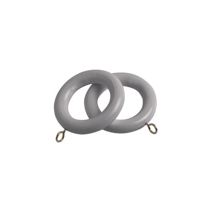 Alvarenga Grey Wood 3.7cm Curtain Rings