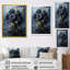 «Midnight Black and Blue Roses Bouqet I», art mural Roses-614688872-648130060