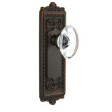 Grandeur Windsor Plate Double Dummy with Provence Crystal Door Knob