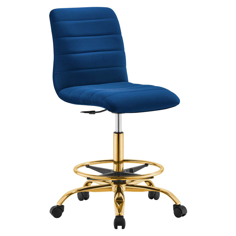 Chaise de dessinateur Ripple Performance, Bleu marine
