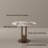 35" Modern Breakfast Nook Table, Small Dining Table For Breakfast Nook & Compact Spaces, Glossy White Sintered Stone Top With Bronze Metal Base-221197699-221197701