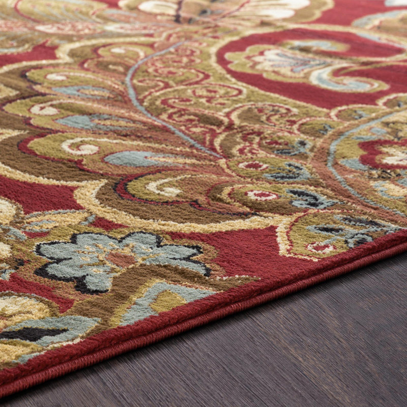 Needham Machine Woven Paisley Area Rug, Rectangle 7'10" x 10'10"