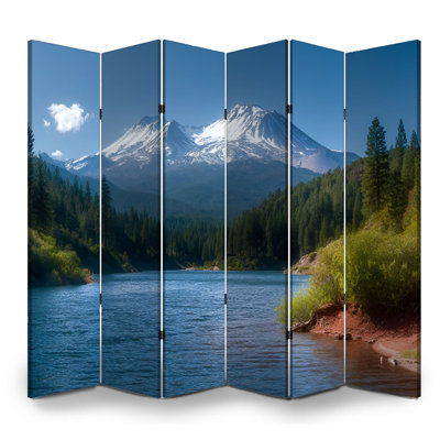 Cloison pliante 6 panneaux à cloisons en toile Royal Lake Siskiyou Mt Shasta