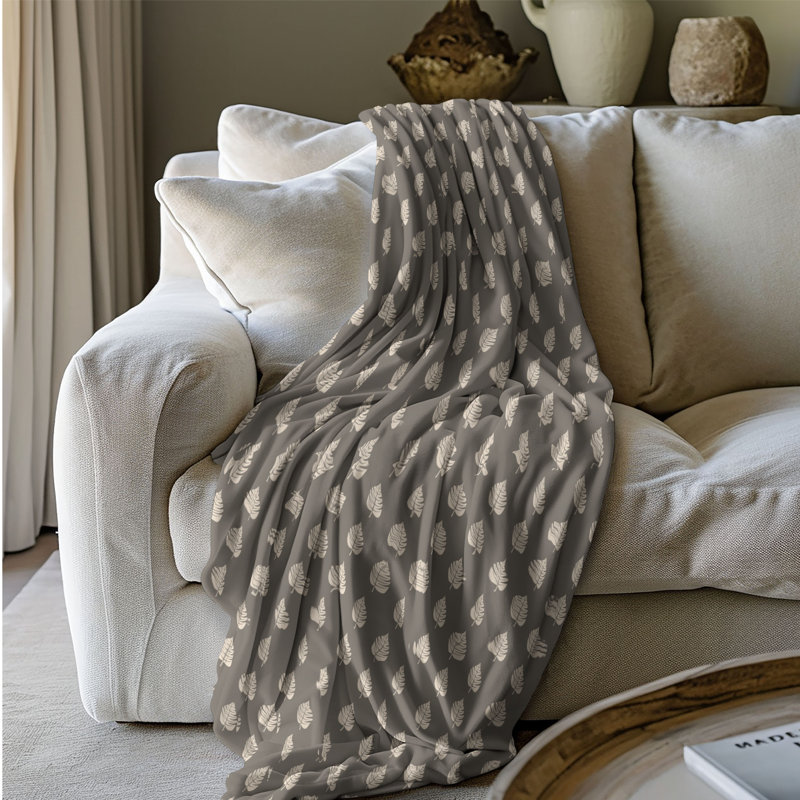Comfy Leaves - 1 pièce Sherpa Premium, Lit simple