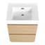 Meuble-lavabo moderne de 24 po avec lavabo simple. Armoire à deux tiroirs, autoportante. Finition bois d'ingénierie. Armoire encastrée. Tiroir. Bois d'ingénierie. Couleur contrastée. Armoire-996620465-996620467