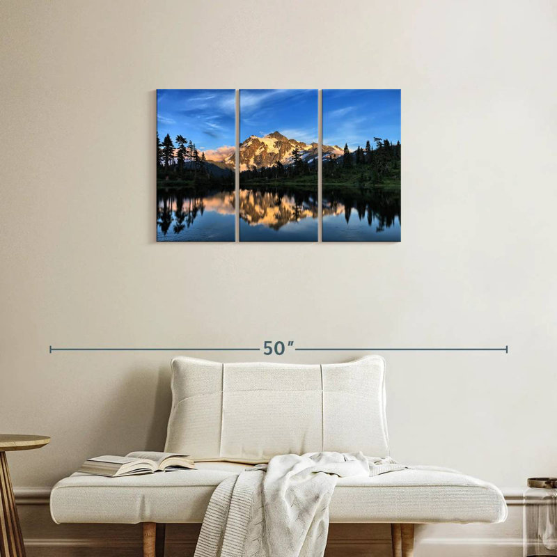 Mont Shuksan sur le lac de l'image, H 20 po x l 33 po