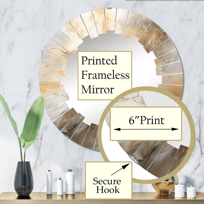 Miroir mural Gold, 32 po x 32 po